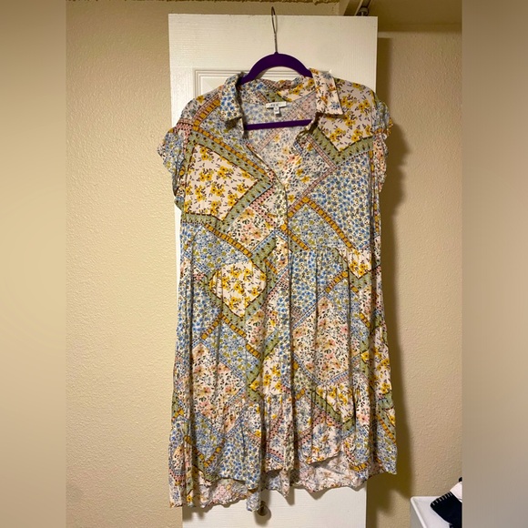 Auw neutrals patchwork dress - Picture 1 of 6